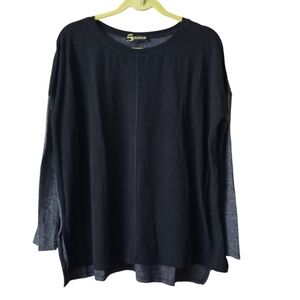 Serena Williams Signature Statement Top Medium Two Tone Grey Black Pullover NWT